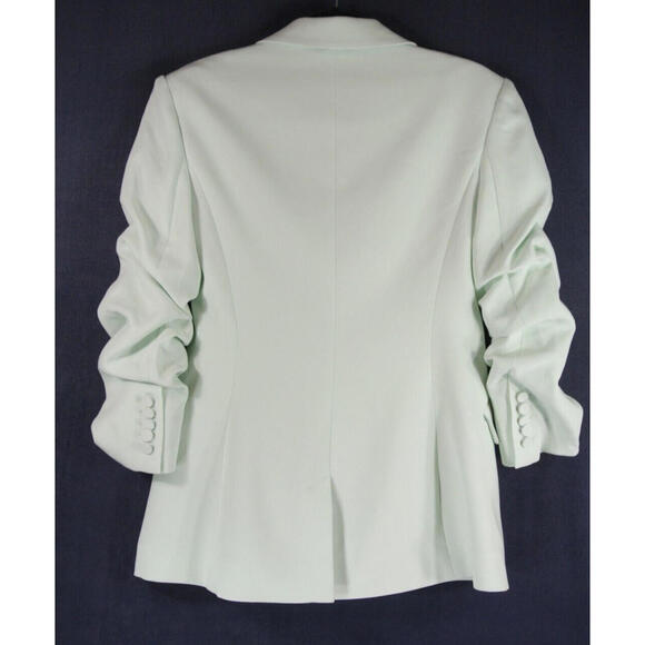 NEW, Cinq A Sept Kris Ruched Sleeve Double Breasted Blazer Celadon SZ 6  #SJ1938 - Picture 3 of 12